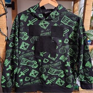 Minecraft Mad Engine Creeper Graphic Hoodie Youth XL 18/20